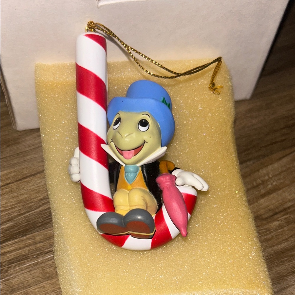 Jiminy Cricket Christmas Ornament with Candy Cane